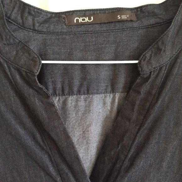 vintage y2k Nau dark wash chambray shirtdress EUC 🎈HOST PICK 🎈 - Picture 3 of 9